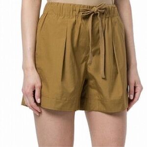 EUC - Vince Box Pleat Drawstring Shorts - Mojave Brown - Size Small